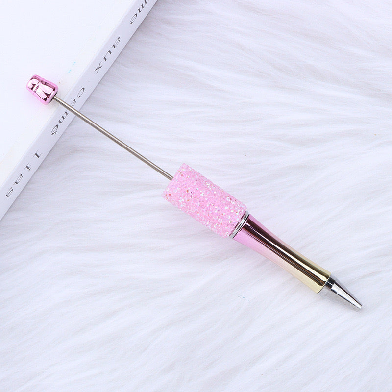 (Minimum 60PCS )Beadable Pens UV Print Metallic, Fluffy, Crushed Diamond, Pearl-encrusted Various Styles Mixed Ballpoints